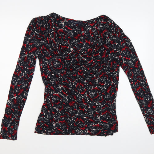 French Connection Women Multicoloured S Cowl Neck Long Sleeve Blouse