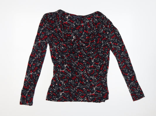 French Connection Women Multicoloured S Cowl Neck Long Sleeve Blouse