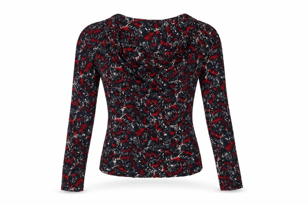 Front view of French Connection Women Multicoloured S Cowl Neck Long Sleeve Blouse