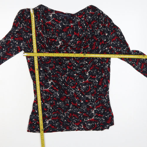 French Connection Women Multicoloured S Cowl Neck Long Sleeve Blouse