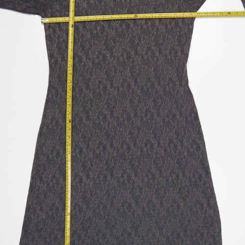 Marks and Spencer Women Grey UK 16 Long Knit Jumper Dress