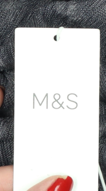 Marks and Spencer Women Grey UK 16 Long Knit Jumper Dress