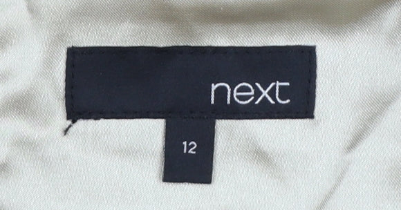 Next Women Black Ivory Size 12 Fit & Flare Chiffon Party Dress