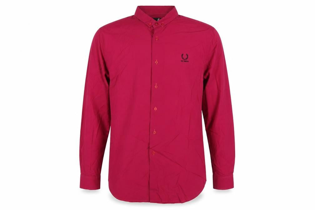 Fred Perry x Raf Simons Men's Pink L Button-Down Cotton Shirt
