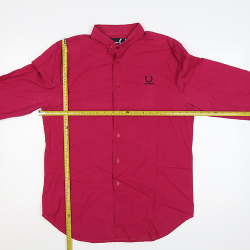 Fred Perry x Raf Simons Men's Pink L Button-Down Cotton Shirt