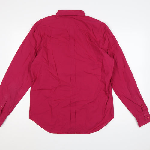 Fred Perry x Raf Simons Men's Pink L Button-Down Cotton Shirt
