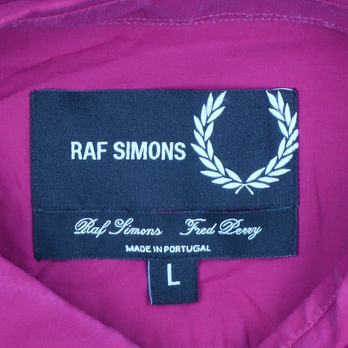 Fred Perry x Raf Simons Men's Pink L Button-Down Cotton Shirt