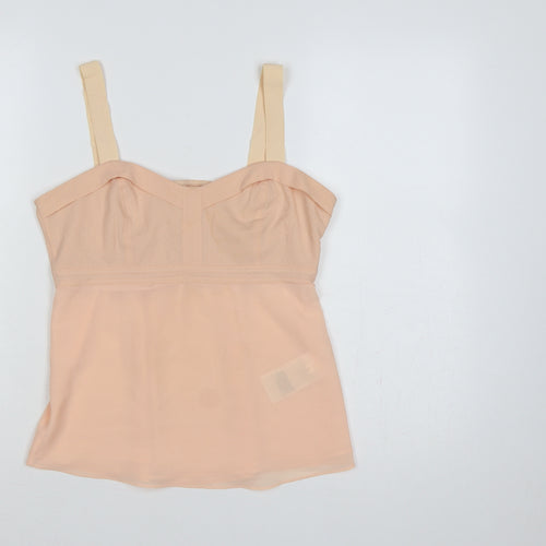 Gap Women Pink XS Sheer Chiffon Sweetheart Camisole Tank Top