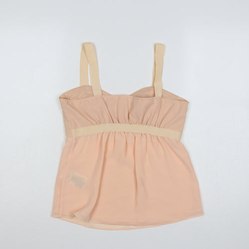 Gap Women Pink XS Sheer Chiffon Sweetheart Camisole Tank Top