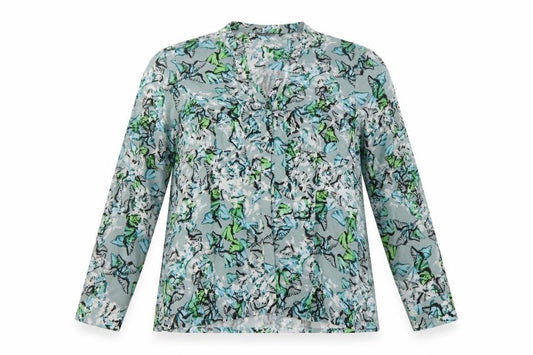 Laura Ashley Women Multicoloured UK 12 Floral Long Sleeve Button-Up Blouse