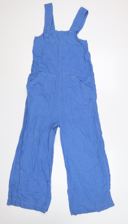 Weekday Women Blue UK 6 Cotton Wide-Leg Dungaree Jumpsuit