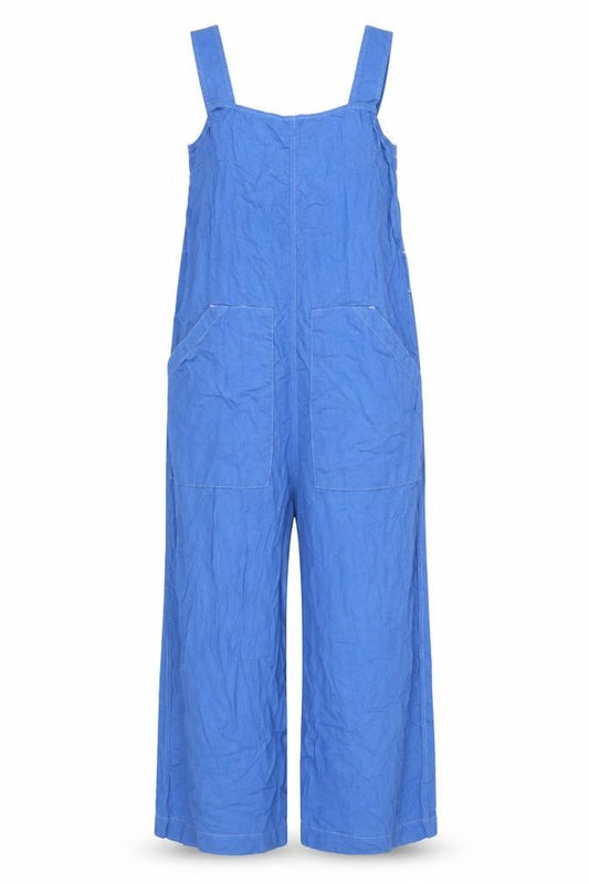 Weekday Women Blue UK 6 Cotton Wide-Leg Dungaree Jumpsuit