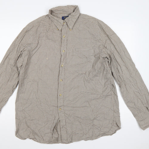 Polo Ralph Lauren Men's Brown Check XL Classic Button-Down Shirt