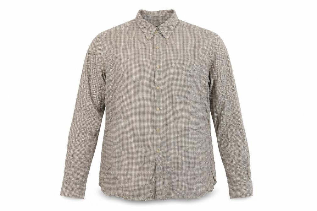 Front view of Polo Ralph Lauren Men's Brown Check XL Classic Button-Down Shirt