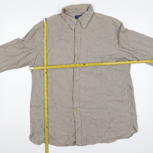 Polo Ralph Lauren Men's Brown Check XL Classic Button-Down Shirt
