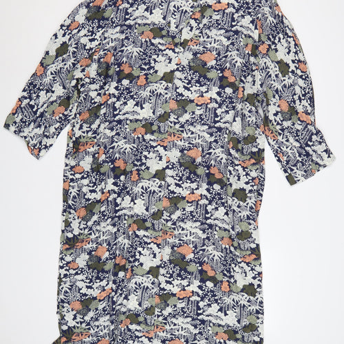 Kin by John Lewis Women’s Multicolour Floral Midi Shift Dress UK 16