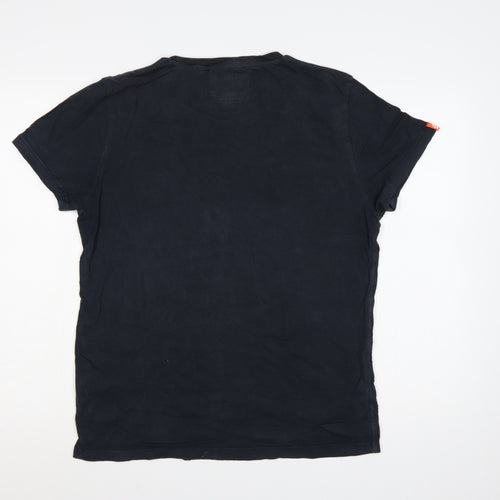 Superdry Men’s Black Large Slim Fit Logo Crew Neck T-Shirt