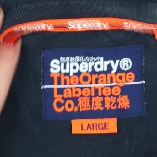 Superdry Men’s Black Large Slim Fit Logo Crew Neck T-Shirt