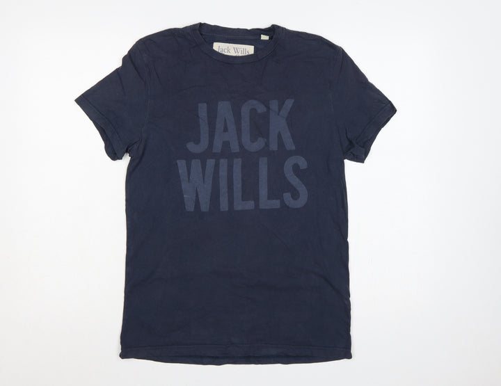 Jack Wills Men’s Blue XS College Logo Graphic Crew Neck T-Shirt