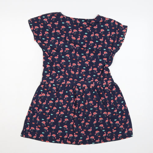 Mountain Warehouse Girls Blue Pink Flamingo Skater Dress Age 13