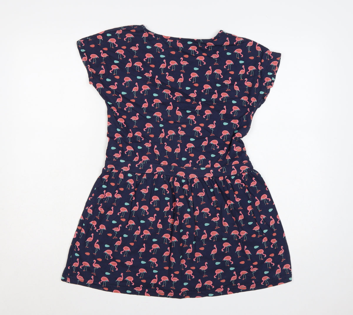 Mountain Warehouse Girls Blue Pink Flamingo Skater Dress Age 13
