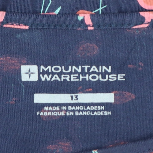 Mountain Warehouse Girls Blue Pink Flamingo Skater Dress Age 13