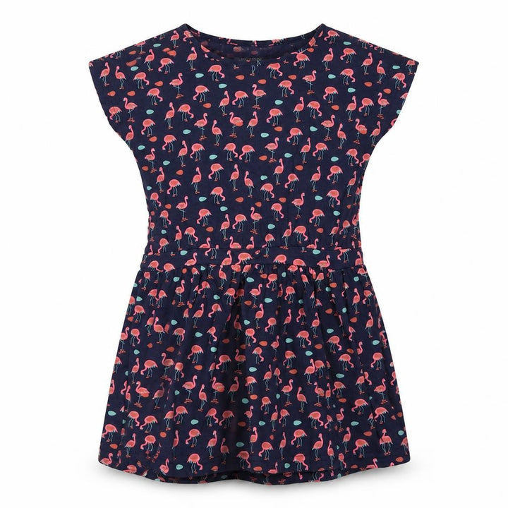 Mountain Warehouse Girls Blue Pink Flamingo Skater Dress Age 13