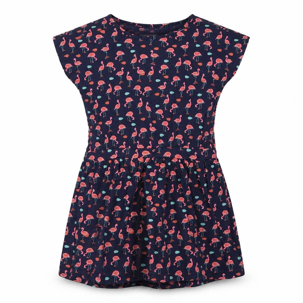 Mountain Warehouse Girls Blue Pink Flamingo Skater Dress Age 13