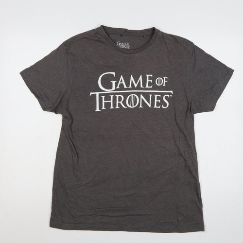 Cedar Wood State Men’s Grey L Game of Thrones Logo Graphic T-Shirt