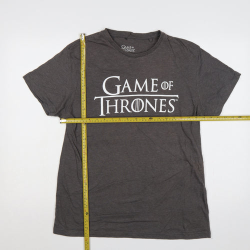 Cedar Wood State Men’s Grey L Game of Thrones Logo Graphic T-Shirt