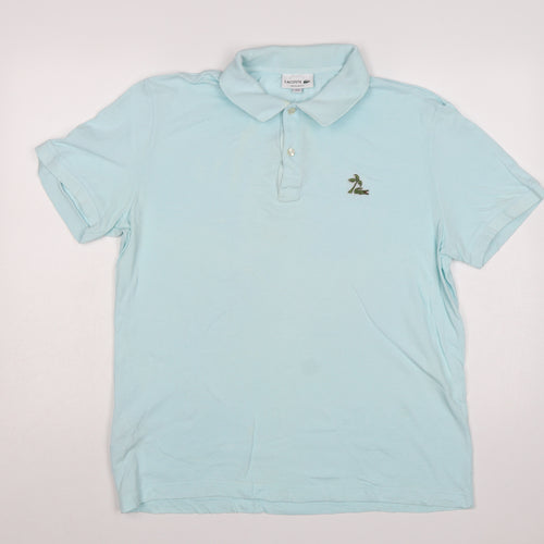Lacoste Men’s Blue XL Regular Fit Cotton Logo Polo Shirt