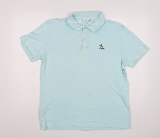 Lacoste Men’s Blue XL Regular Fit Cotton Logo Polo Shirt