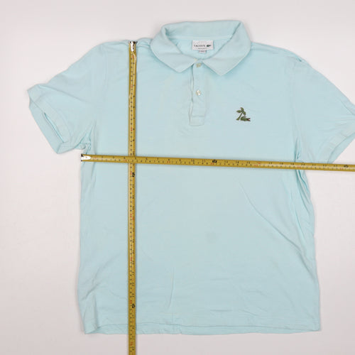 Lacoste Men’s Blue XL Regular Fit Cotton Logo Polo Shirt