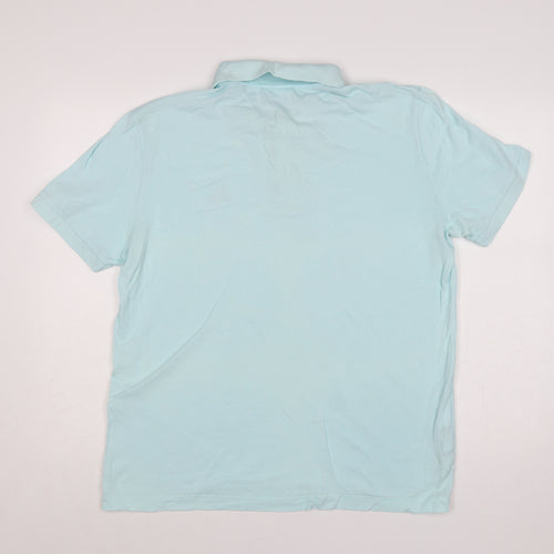 Lacoste Men’s Blue XL Regular Fit Cotton Logo Polo Shirt