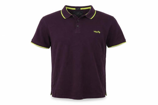 Tokyo Laundry Men’s Purple L Polo Shirt Lime Trim Logo