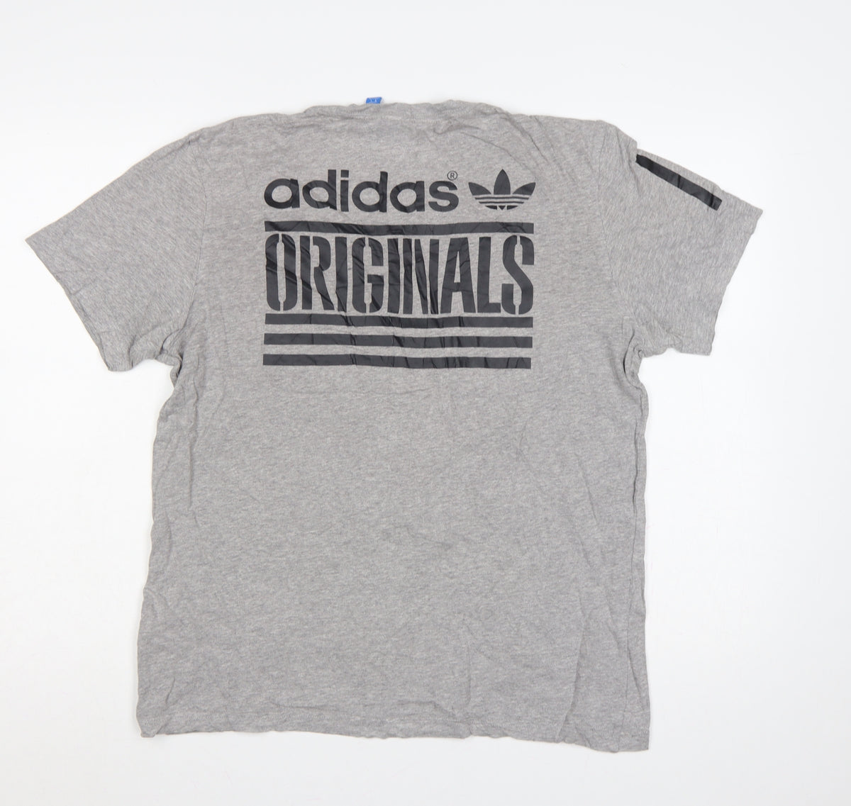 adidas Men Grey L Originals 03 Graphic Logo Crew Neck T-Shirt