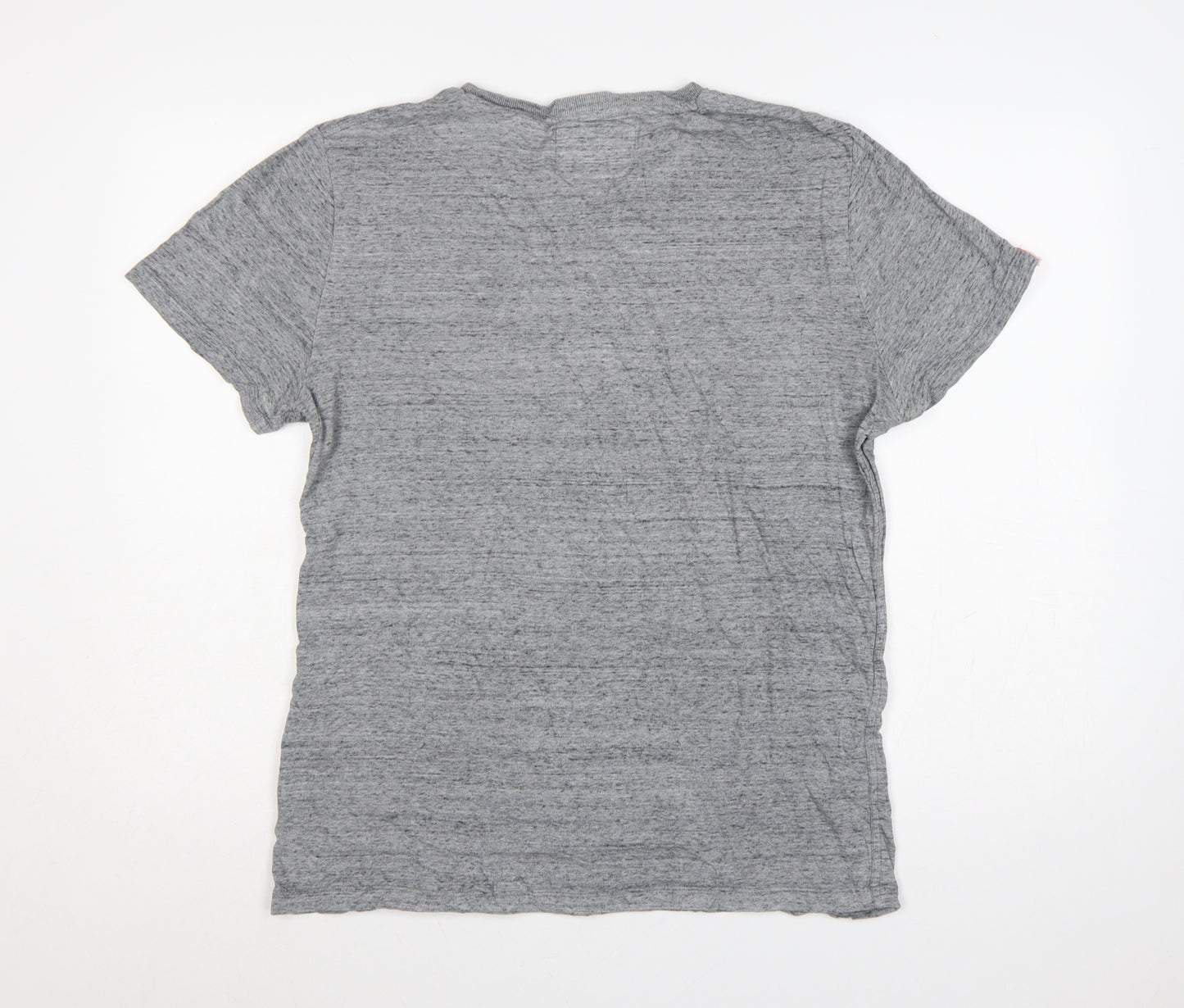 Superdry Men’s Grey L Orange Label Logo Crew Neck T-Shirt