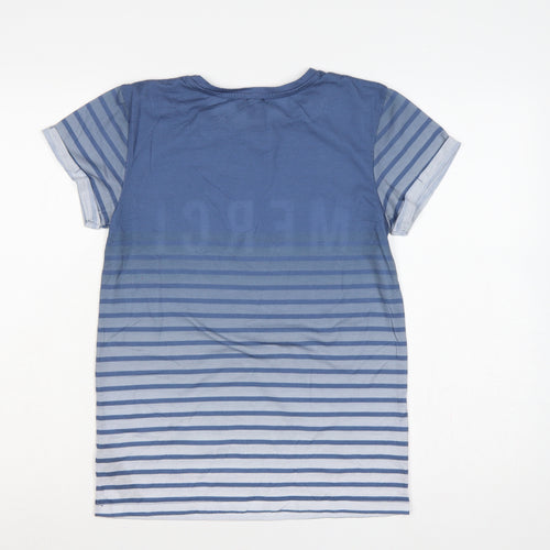 ASOS Women’s Blue Striped Merci Crew Neck Short Sleeve T-Shirt UK 6