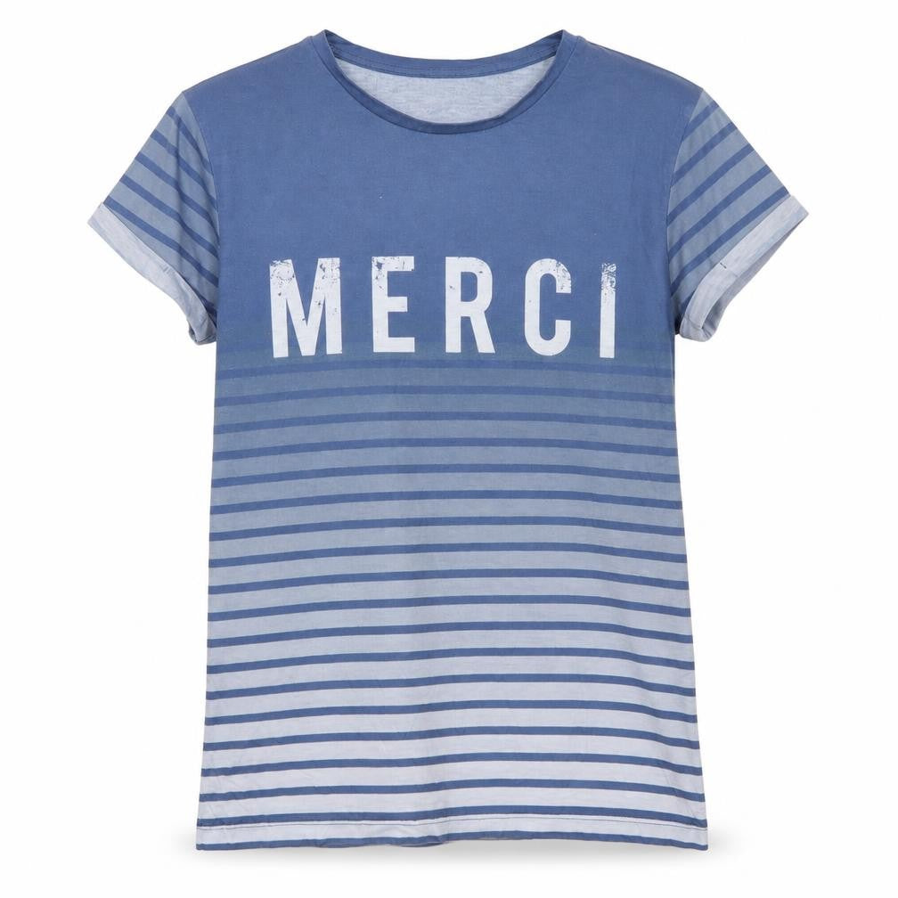 ASOS Women’s Blue Striped Merci Crew Neck Short Sleeve T-Shirt UK 6