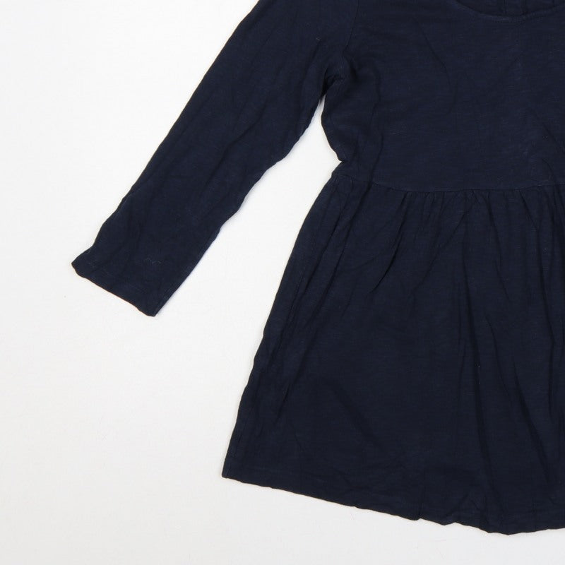 Fat Face Women’s Blue UK 8 Long Sleeve Button Back Tunic Blouse