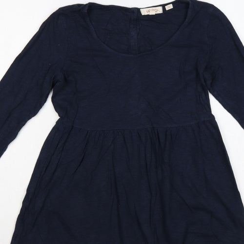 Fat Face Women’s Blue UK 8 Long Sleeve Button Back Tunic Blouse