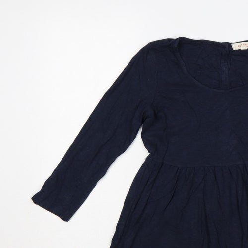 Fat Face Women’s Blue UK 8 Long Sleeve Button Back Tunic Blouse