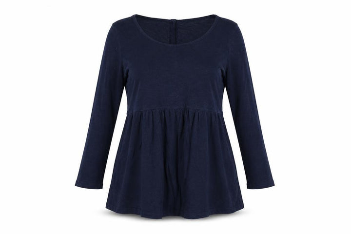 Fat Face Women’s Blue UK 8 Long Sleeve Button Back Tunic Blouse