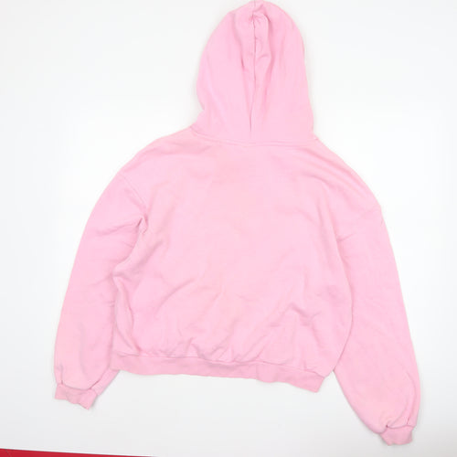 Divided H&M Women’s Pink L State Island NYC Graphic Pullover Hoodie