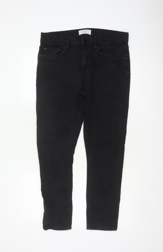Easy Men’s Black Skinny Fit Stretch Jeans W34 L30