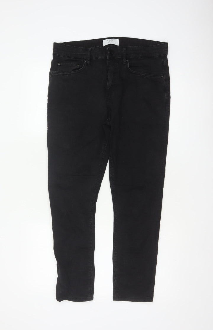 Easy Men’s Black Skinny Fit Stretch Jeans W34 L30