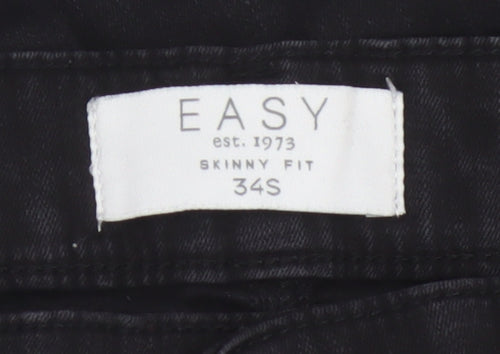 Easy Men’s Black Skinny Fit Stretch Jeans W34 L30