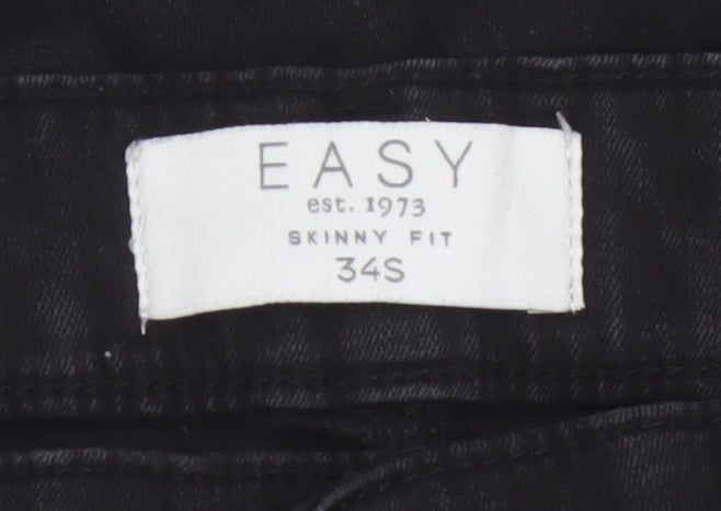 Easy Men’s Black Skinny Fit Stretch Jeans W34 L30