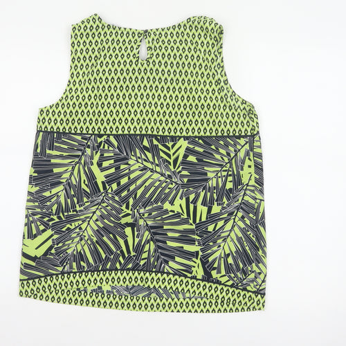 The Collection Debenhams Women Green Tropical Sleeveless Blouse UK 12