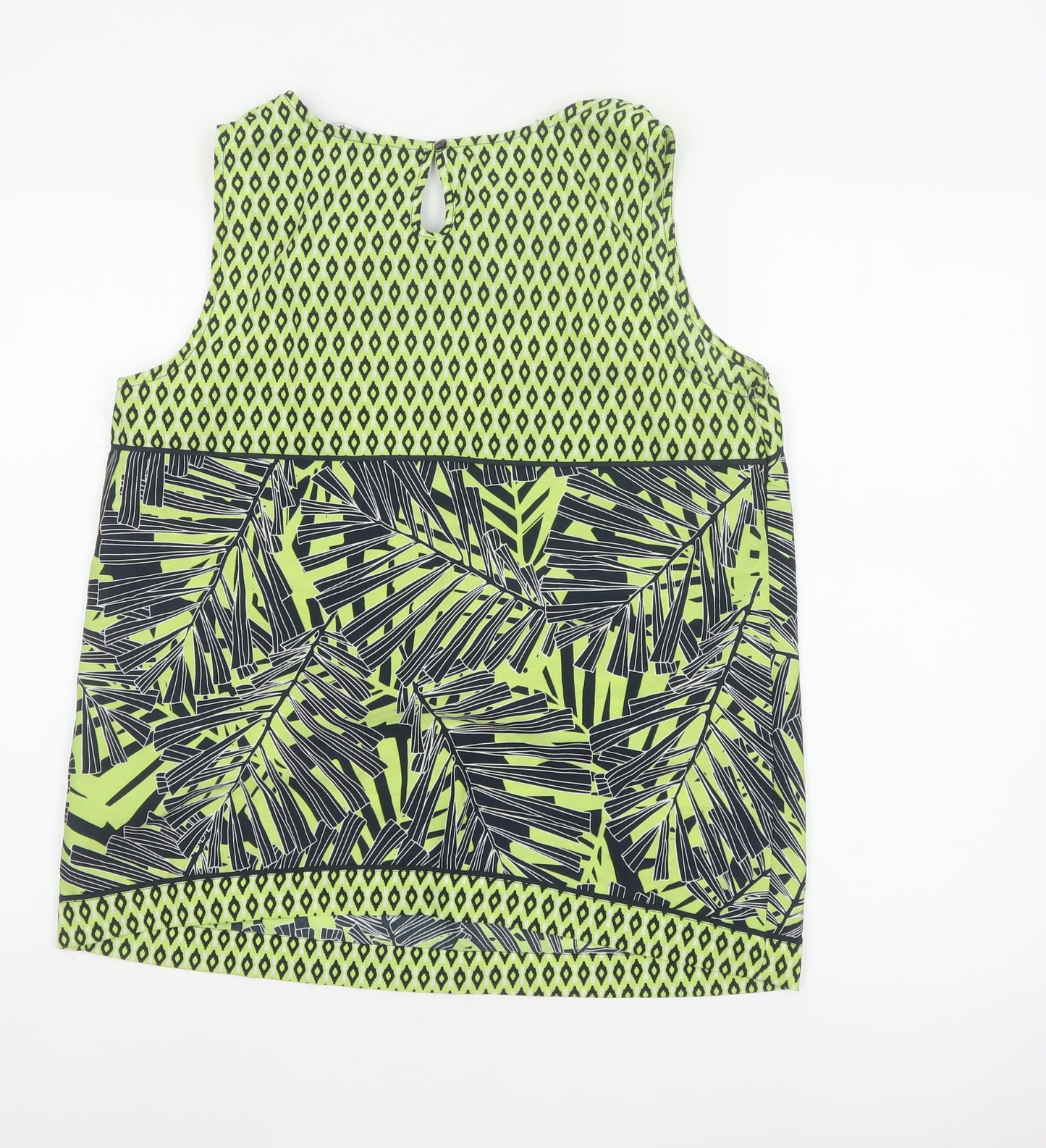The Collection Debenhams Women Green Tropical Sleeveless Blouse UK 12